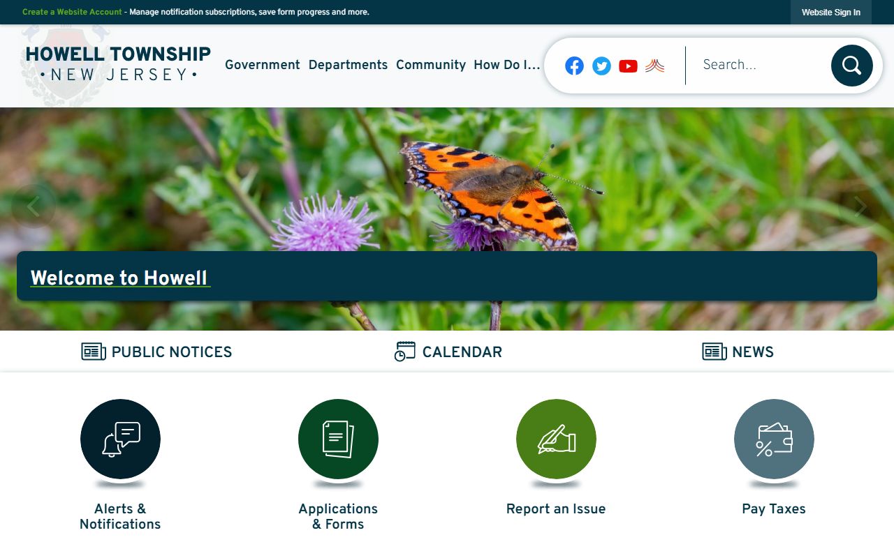 Howell Township unclaimed money website