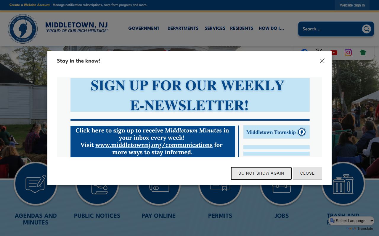Middletown Township unclaimed money resources