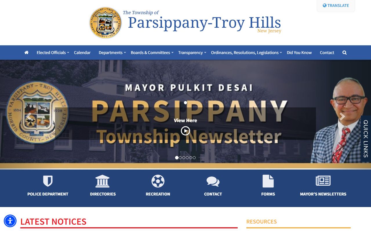 Parsippany unclaimed money township website