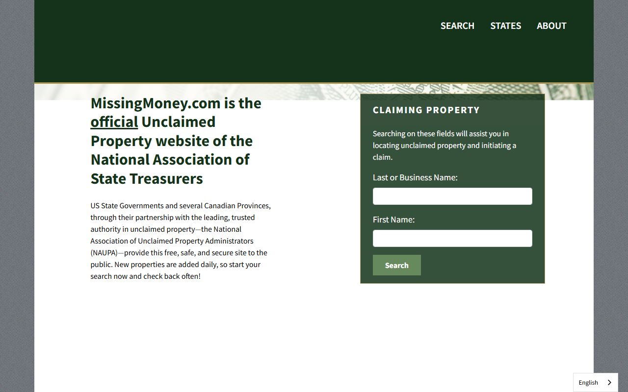 New Jersey unclaimed money search portal